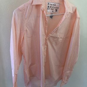 Frank and Eileen orange button down